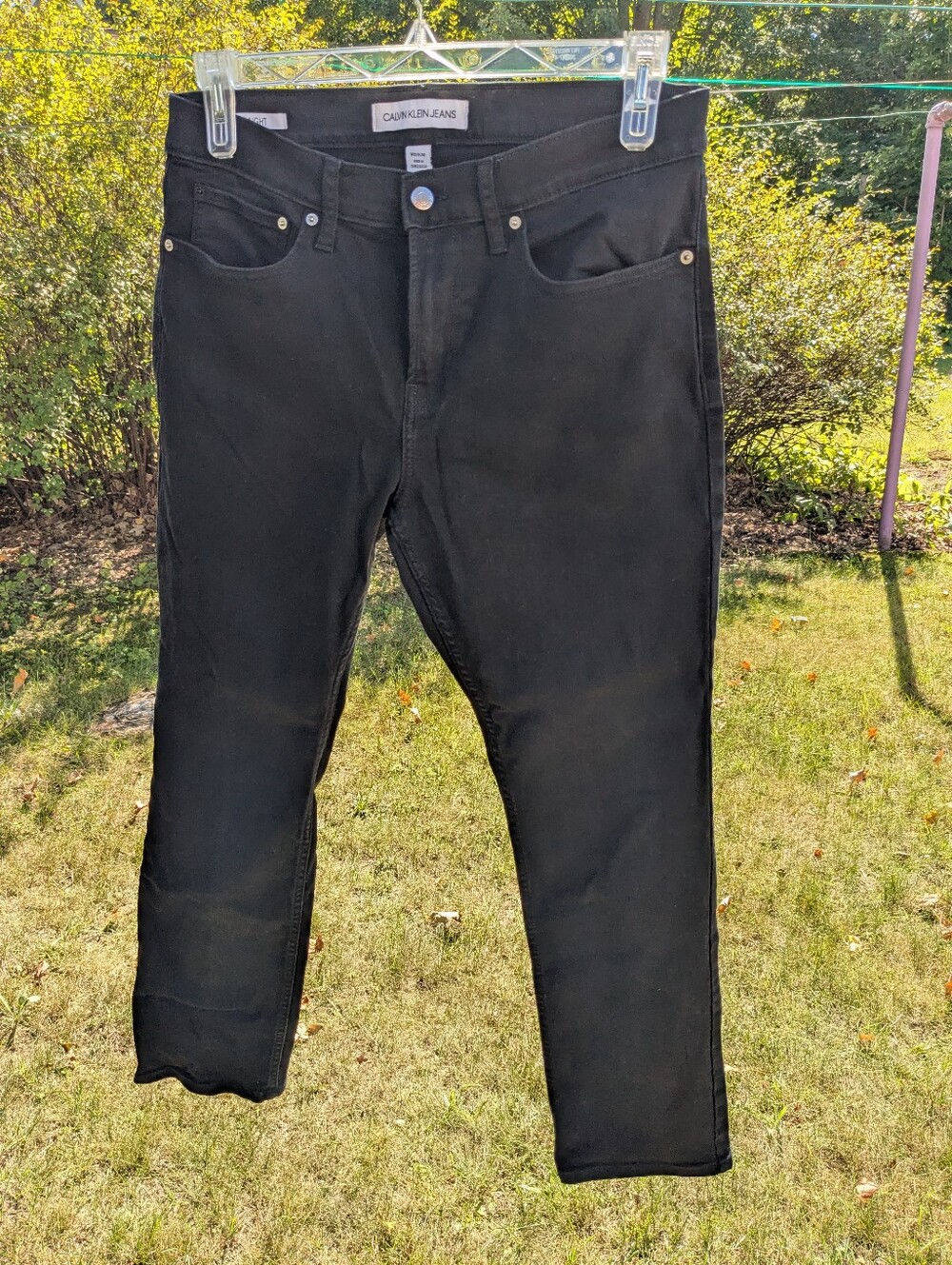 CALVIN KLEIN Black Denim Straight Jeans, Mns Sz 32x30, NWOT!!!